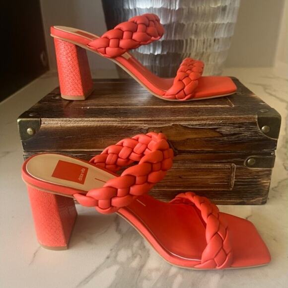 Dolce Vita Paily Sandals in Orange-Red - Picture 7 of 8